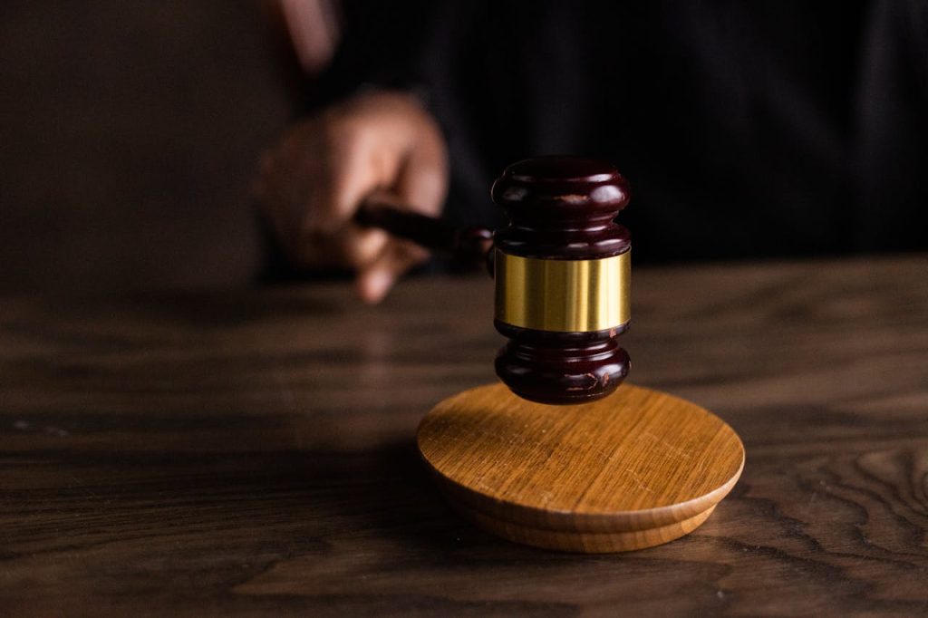 Judge with a gavel